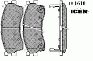 Комплект тормозных колодок ICER 181610