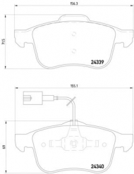 Комплект тормозных колодок PAGID T1585