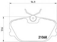 Комплект тормозных колодок PAGID T5029