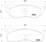 Комплект тормозных колодок PAGID T1100