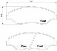 Комплект тормозных колодок PAGID T1277