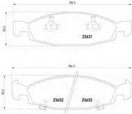 Комплект тормозных колодок PAGID T1296