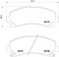 Комплект тормозных колодок PAGID T2086