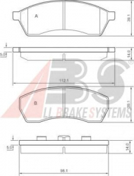 Комплект тормозных колодок A.B.S. 36830 OE