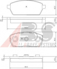 Комплект тормозных колодок A.B.S. 37096