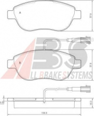 Комплект тормозных колодок A.B.S. 37282 OE
