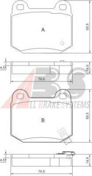 Комплект тормозных колодок A.B.S. 37452