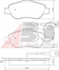 Комплект тормозных колодок A.B.S. 37594