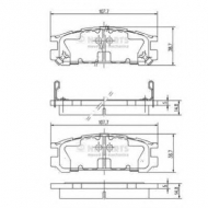 Комплект тормозных колодок NIPPARTS J3617001