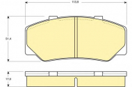 Комплект тормозных колодок GIRLING 6103293