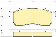 Комплект тормозных колодок GIRLING 6103619