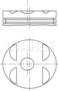 Поршень MAHLE ORIGINAL 001 04 00