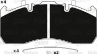 Комплект тормозных колодок VALEO 882244