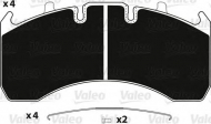 Комплект тормозных колодок VALEO 882248