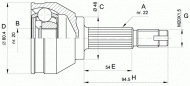Шарнирный комплект OPEN PARTS CVJ5002.10
