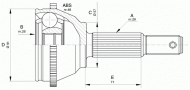 Шарнирный комплект OPEN PARTS CVJ5604.10