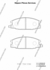 Комплект тормозных колодок NPS I360U04