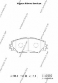 Комплект тормозных колодок NPS T360A124