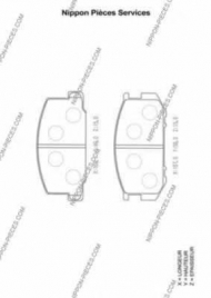 Комплект тормозных колодок NPS T360A29