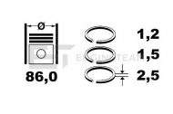 Комплект колец ET ENGINETEAM R1007400