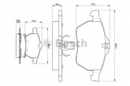 Комплект тормозных колодок BOSCH 0 986 424 488
