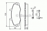 Комплект тормозных колодок BOSCH 0 986 494 292