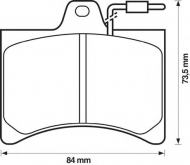 Комплект тормозных колодок BENDIX 571263B