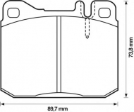 Комплект тормозных колодок BENDIX 571278B