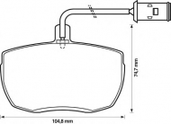 Комплект тормозных колодок BENDIX 571442B