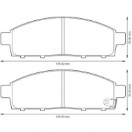 Комплект тормозных колодок BENDIX 572574B