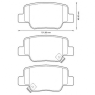 Комплект тормозных колодок BENDIX 572623B