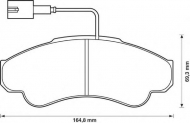 Комплект тормозных колодок BENDIX 573114B