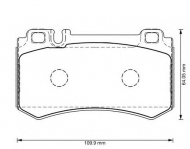 Комплект тормозных колодок BENDIX 573302B