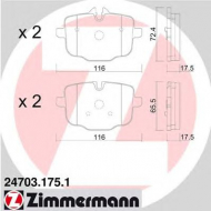 Комплект тормозных колодок ZIMMERMANN 24703.175.1