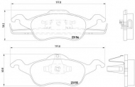 Комплект тормозных колодок HELLA 8DB 355 008-621