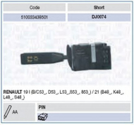 Переключатель MAGNETI MARELLI 510033438501