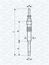 Свеча накаливания MAGNETI MARELLI 062900023304