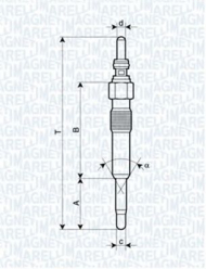 Свеча накаливания MAGNETI MARELLI 062900028304