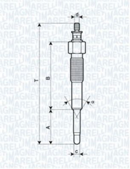 Свеча накаливания MAGNETI MARELLI 062900041304