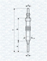 Свеча накаливания MAGNETI MARELLI 062900089304