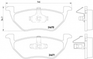 Комплект тормозных колодок HELLA 8DB 355 014-951