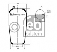 Баллон пневматической рессоры FEBI BILSTEIN 32817