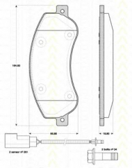Комплект тормозных колодок TRISCAN 8110 16019