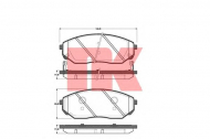 Комплект тормозных колодок NK 223508