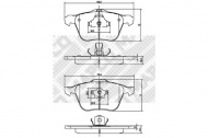 Комплект тормозных колодок MAPCO 6886