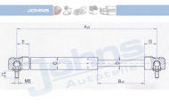 Газовая пружина JOHNS 30 16 95-92