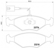 Комплект тормозных колодок PAGID T1185