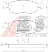 Комплект тормозных колодок A.B.S. 37292 OE