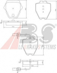 Комплект тормозных колодок A.B.S. 37448 OE