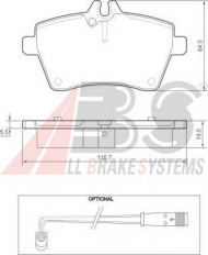 Комплект тормозных колодок A.B.S. 37456 OE